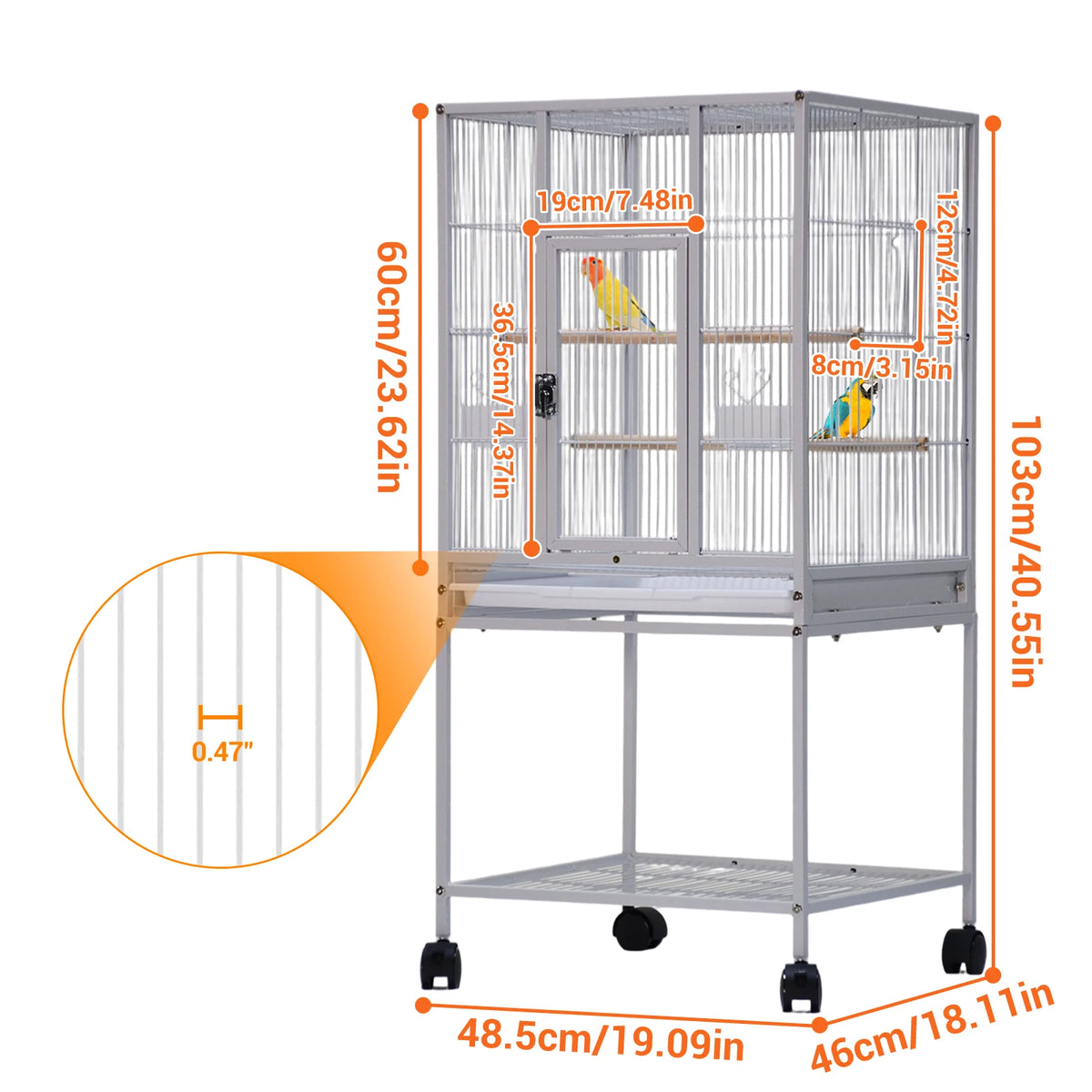 Multi Level Metal Small Animal Cage With Wheels And Tray