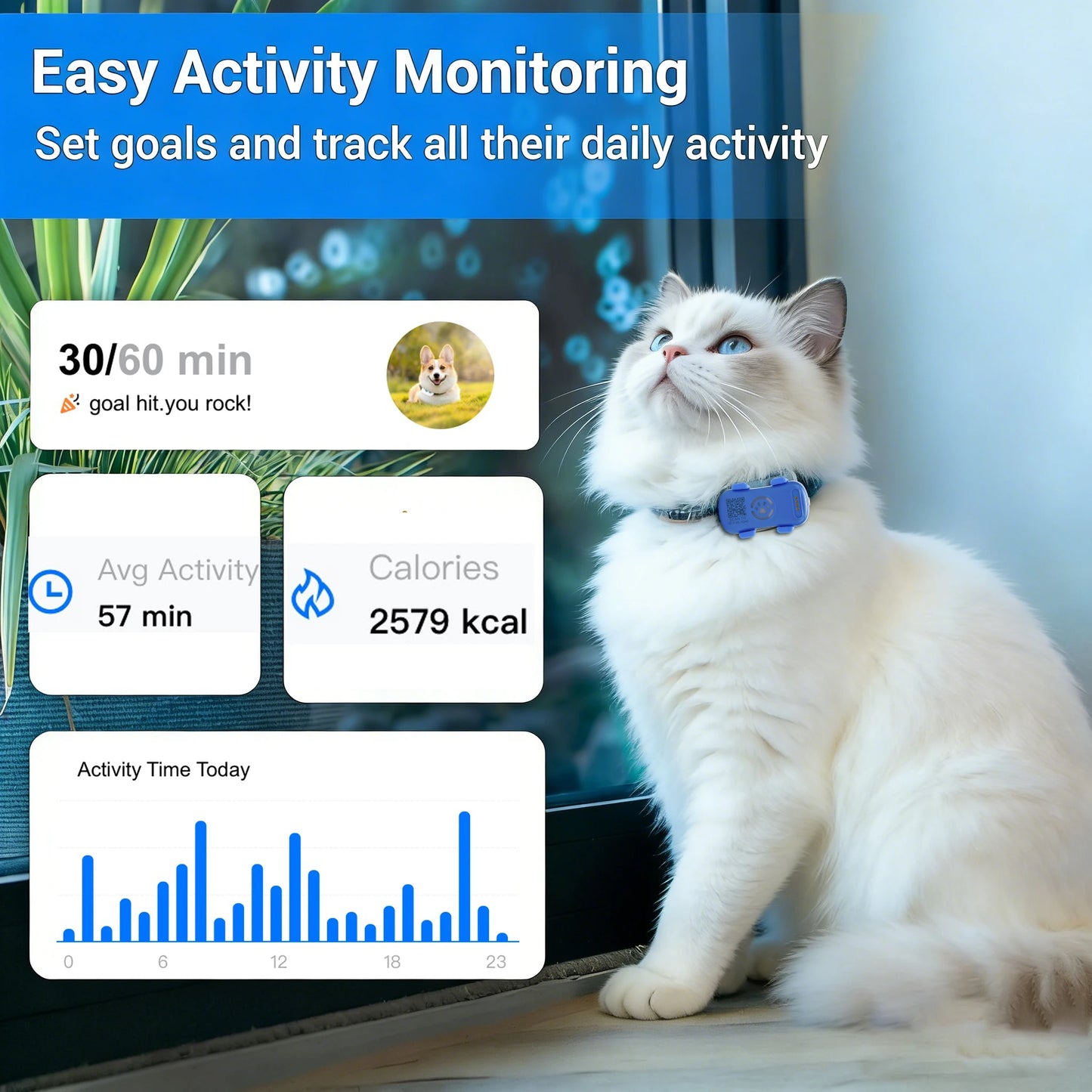 WANWAYTECH Pet GPS Tracker Real Time Tracking QR Code