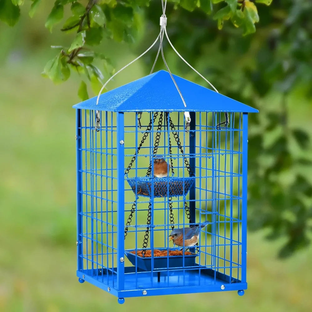 NONEM Mealworms Bird Feeder For Bluebirds Outdoor Hanging Cage