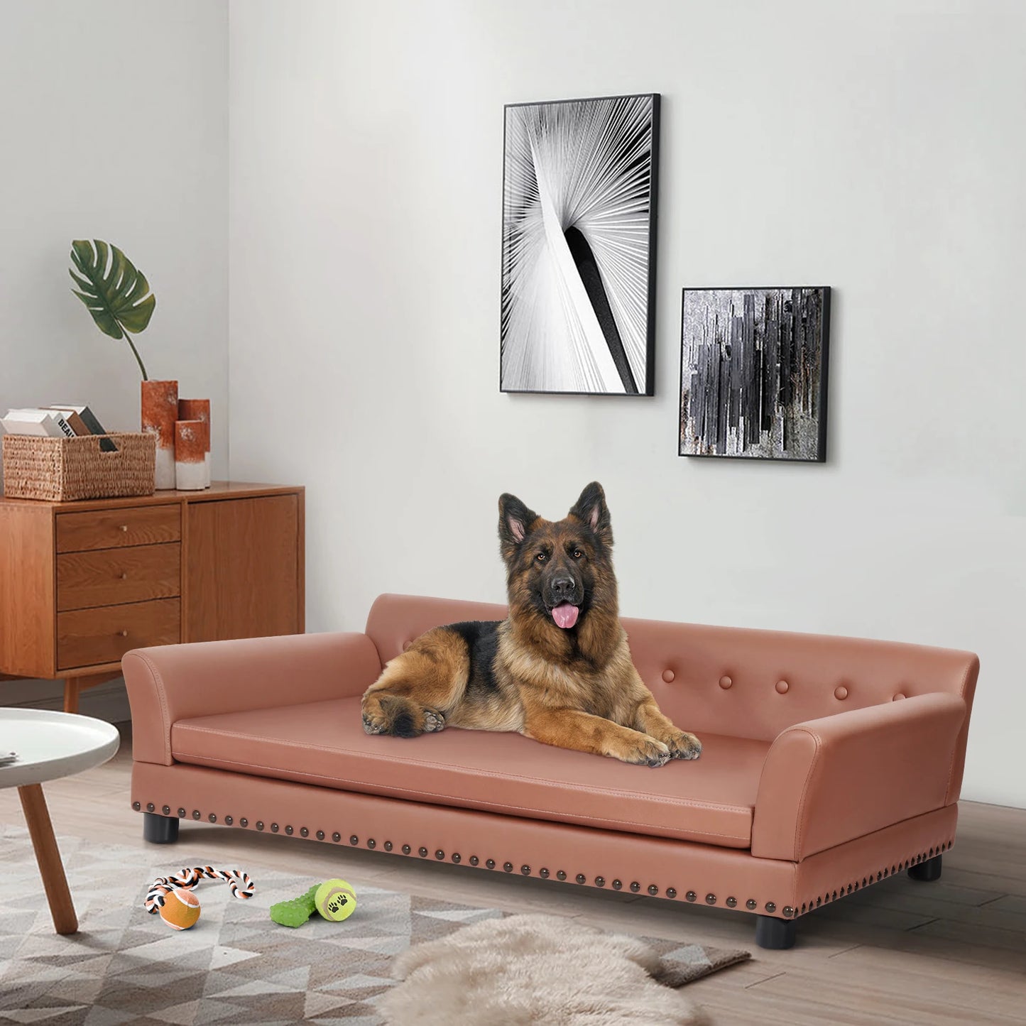 BINGOPAW Waterproof Sofa Dog Bed With Removable Cushion