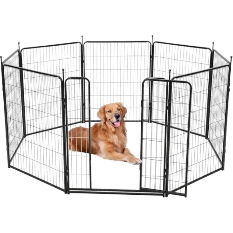 Outdoor Dog Play Pen Portable Rust-Proof Metal Exercise Fence