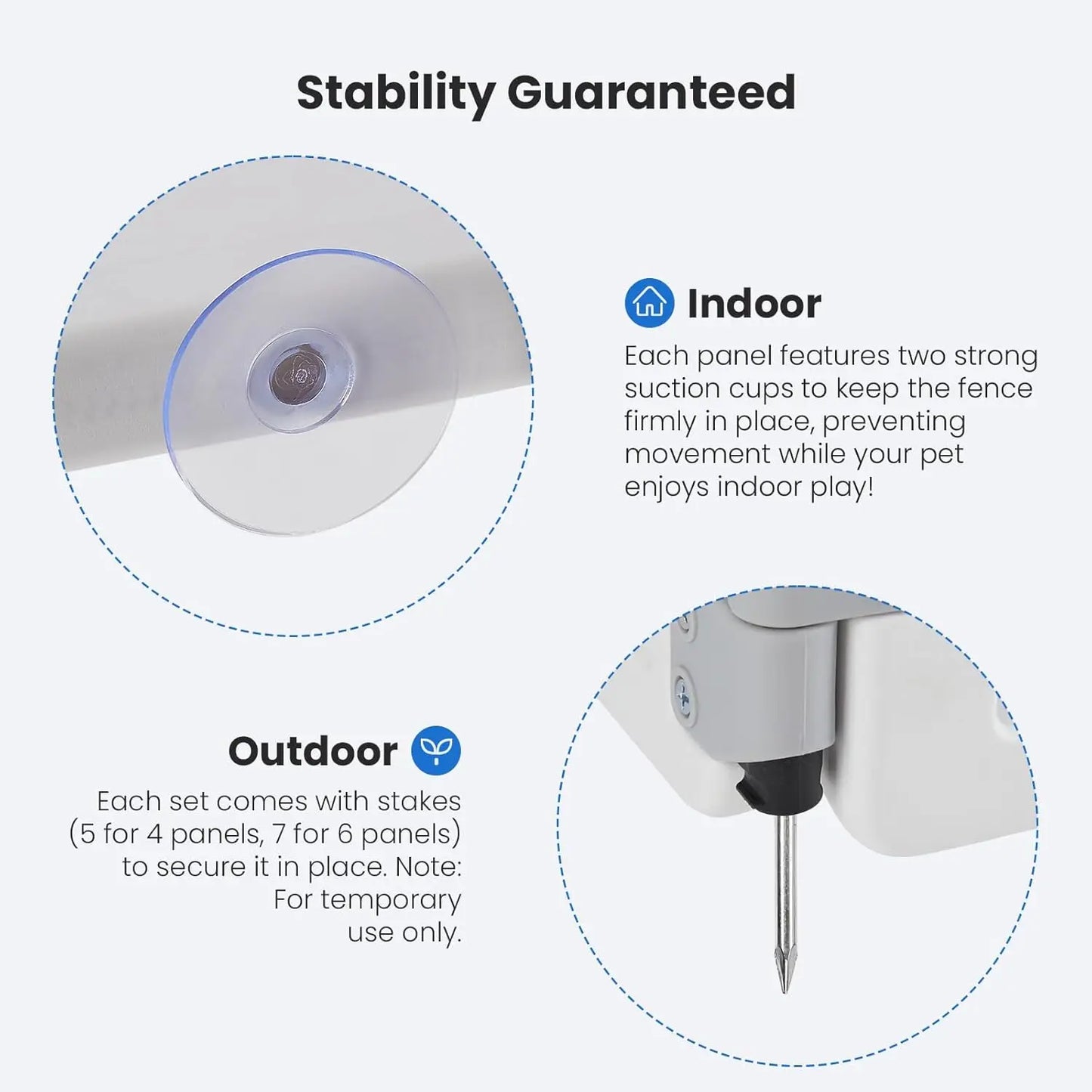 Six Panel Dog Playpen Indoor Outdoor With Secure Locking Door