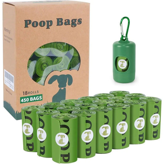 Biodegradable Scented Dog Waste Bags With 1 Dispenser 450 Count