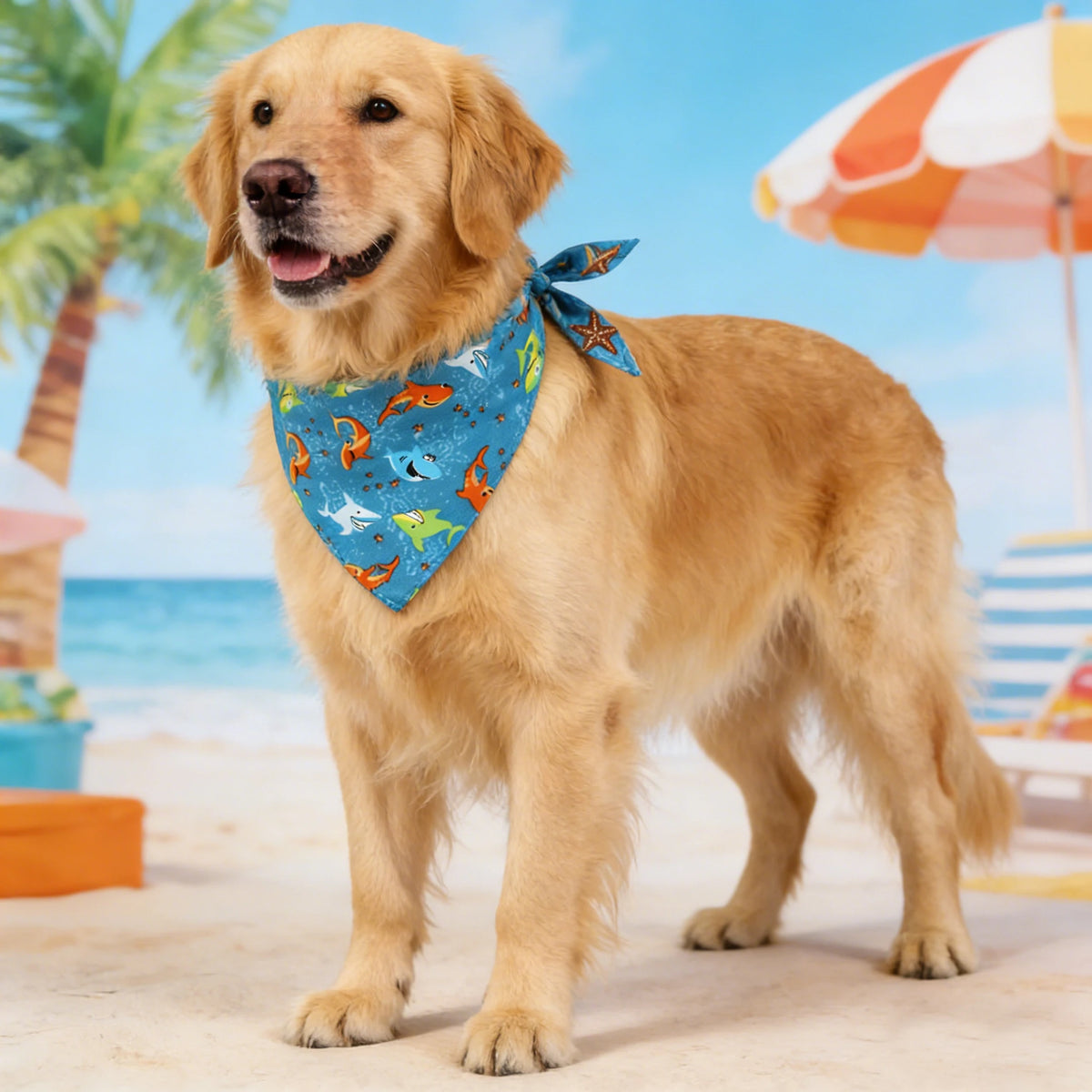 Soft Washable Floral Dog Bandana Scarf for Everyday Pet Wear
