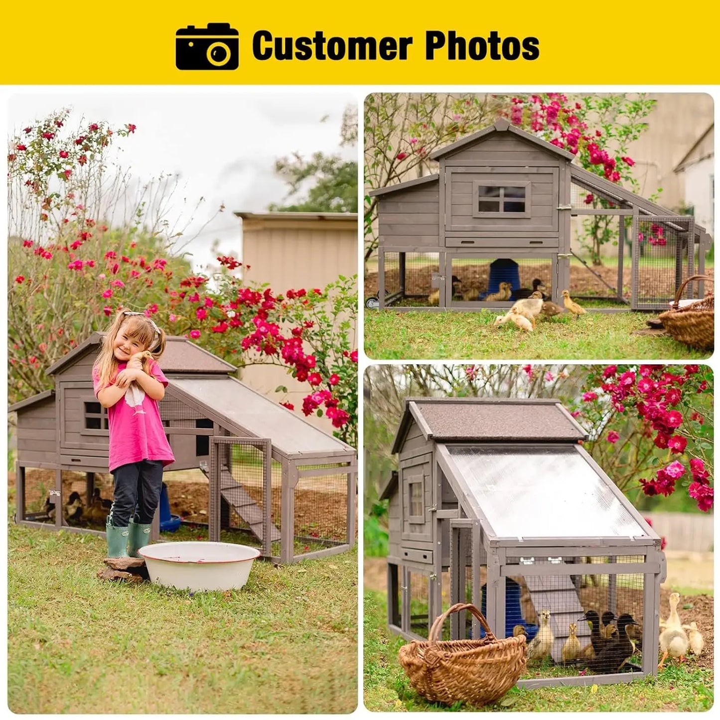 Mobile Chicken Coop With Wheels For Outdoor Poultry House