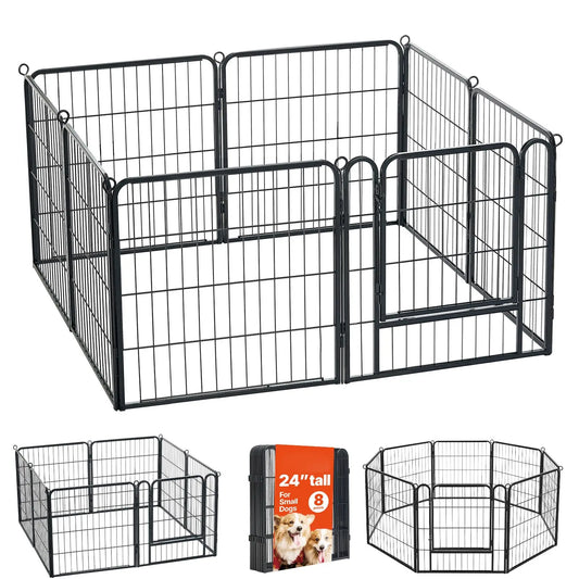 Heavy Duty Foldable Metal Dog Exercise Pen With Secure Door