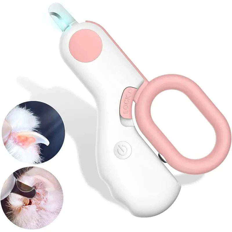 LED Light Pet Nail Clippers With Safety Lock Grooming Tool