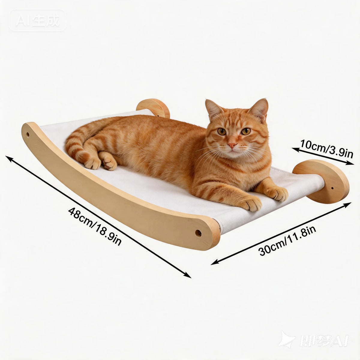 CWV Wall Mounted Cat Hammock And Sisal Rope Climbing Shelf