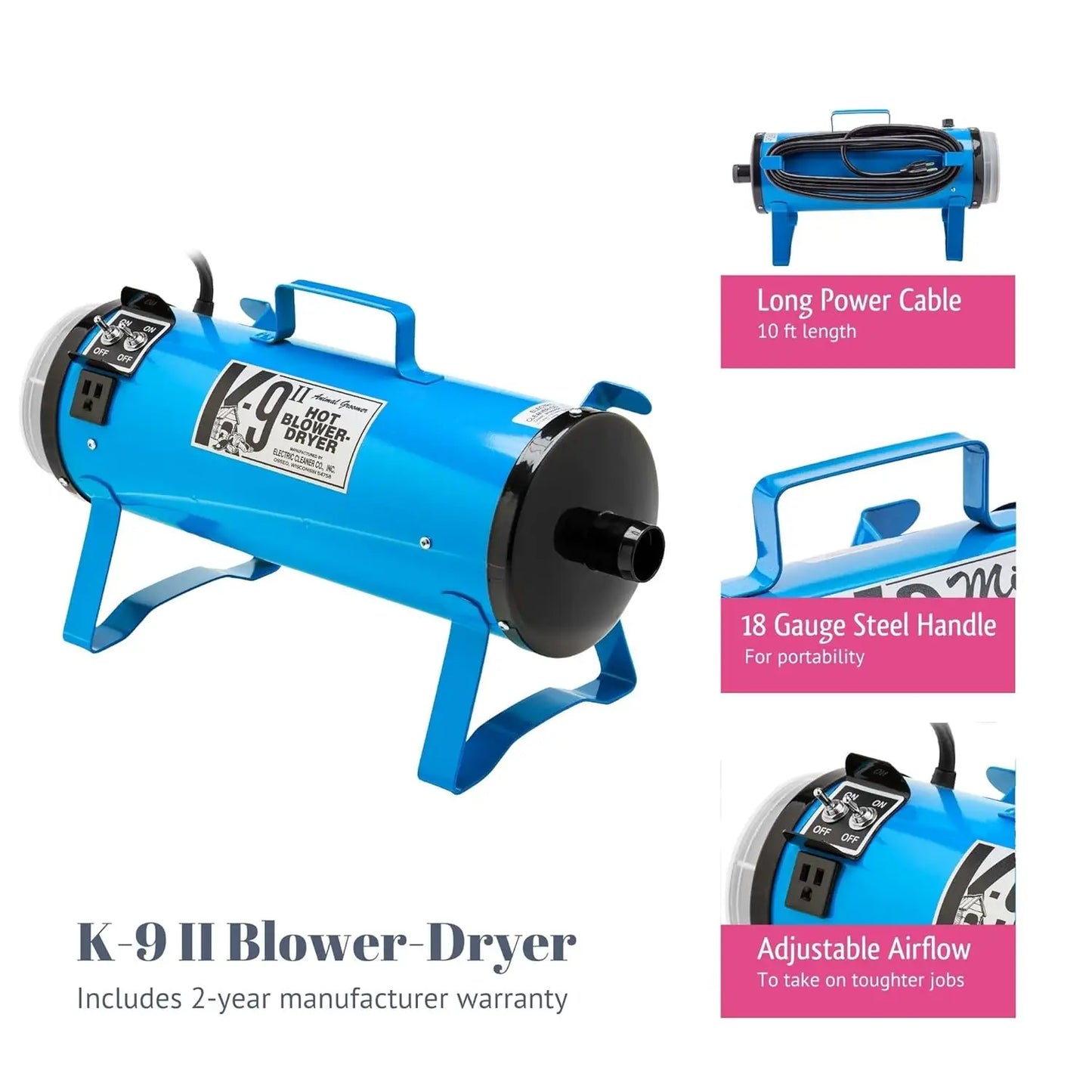 ECC K-9 II Variable Speed Dog Dryer Professional Grooming Blower