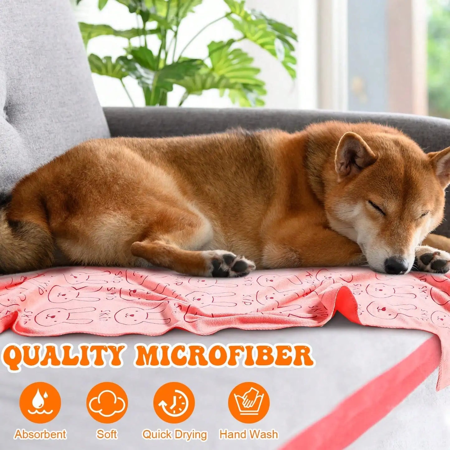 Ultra Fine Pet Towel Quick Dry For Small Cats Dogs