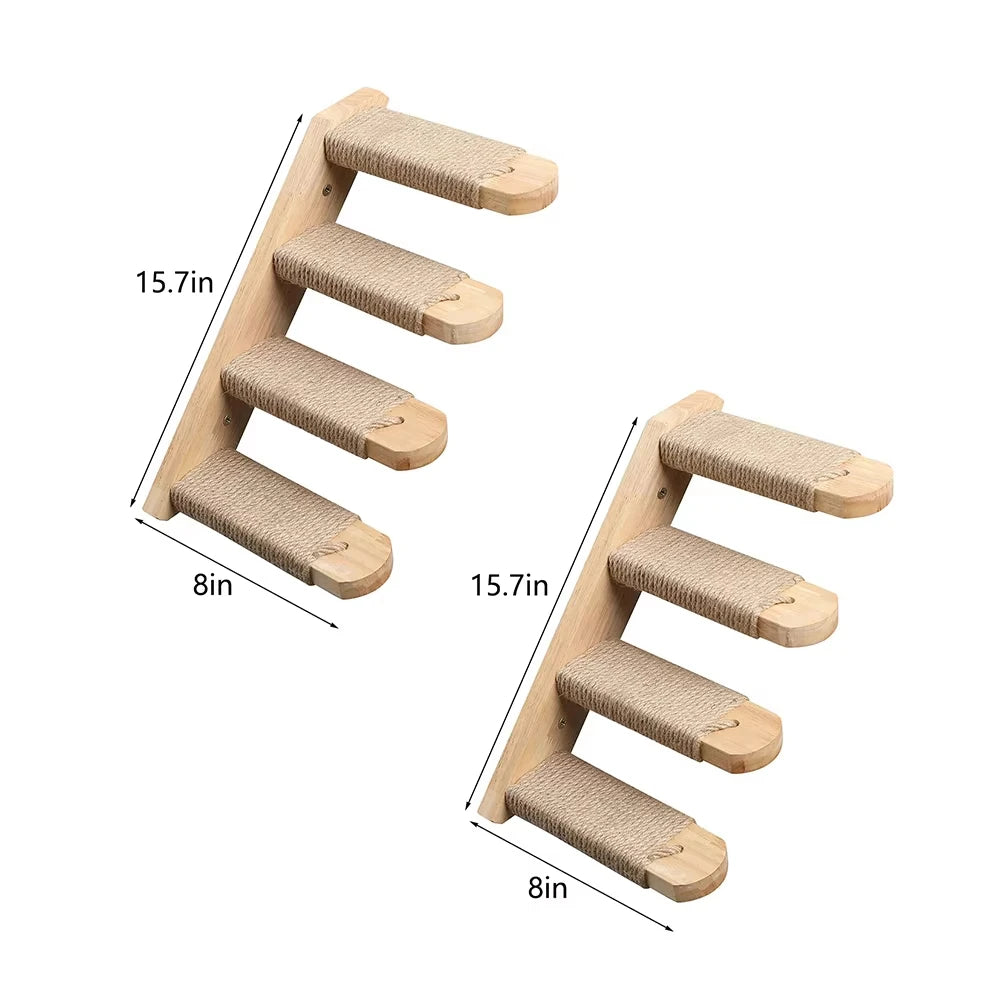 CWV Wall Mounted Cat Rope Bridge with Sisal for Climbing