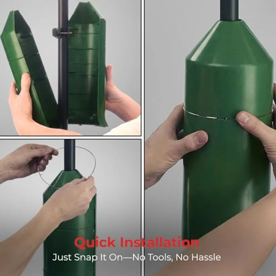 Squirrel Baffle For Feeders, Easy Install Pole Wrap