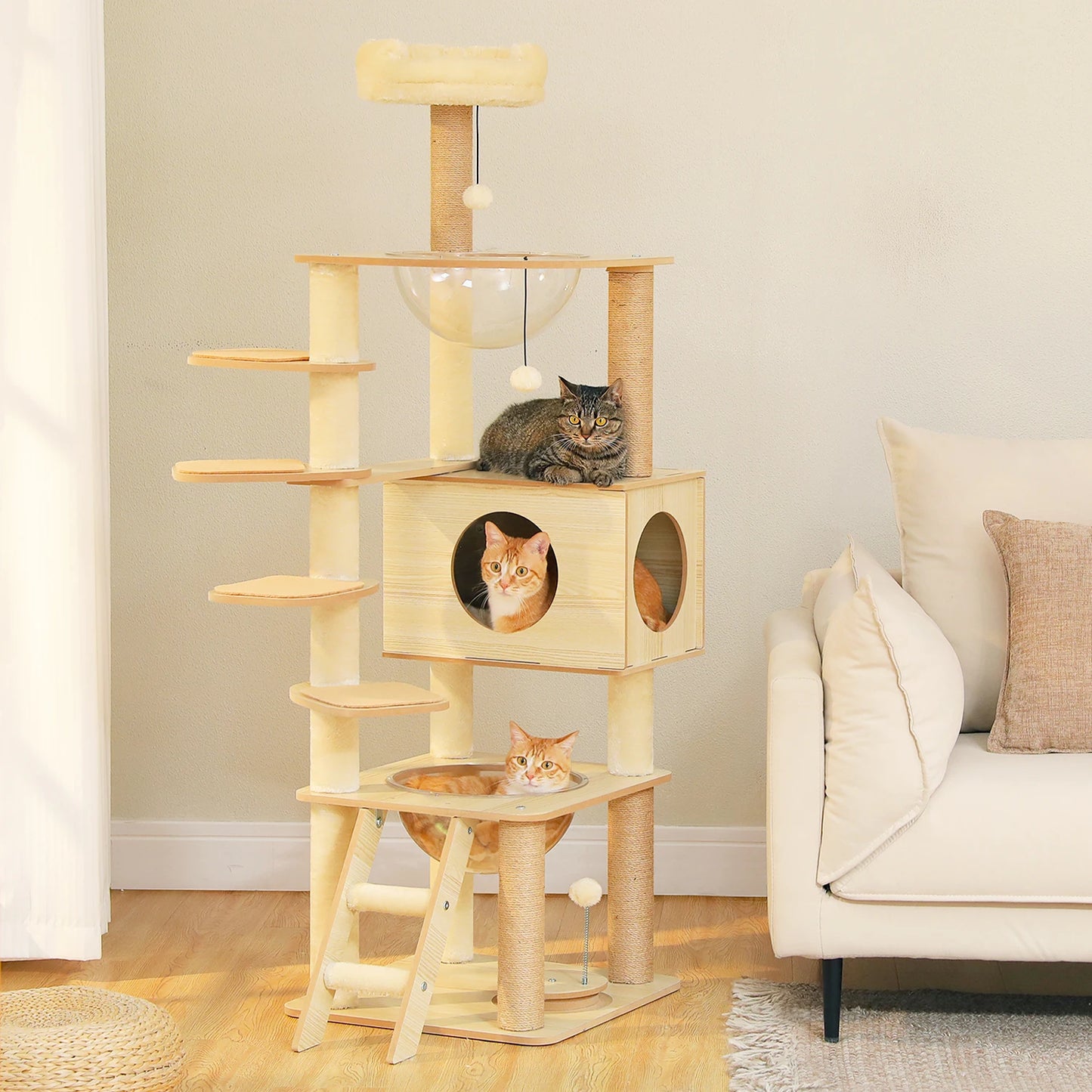 PAWZ Ro Multi Level Cat Tree With Scratching Posts Tower