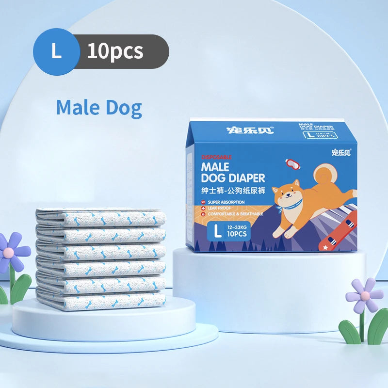 Female Dog Diaper Super Absorption Leakproof Nappies For Puppies