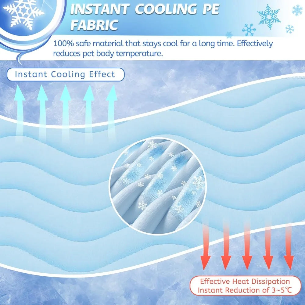 Dog Cooling Mat Self Cooling Pad Washable Non Slip