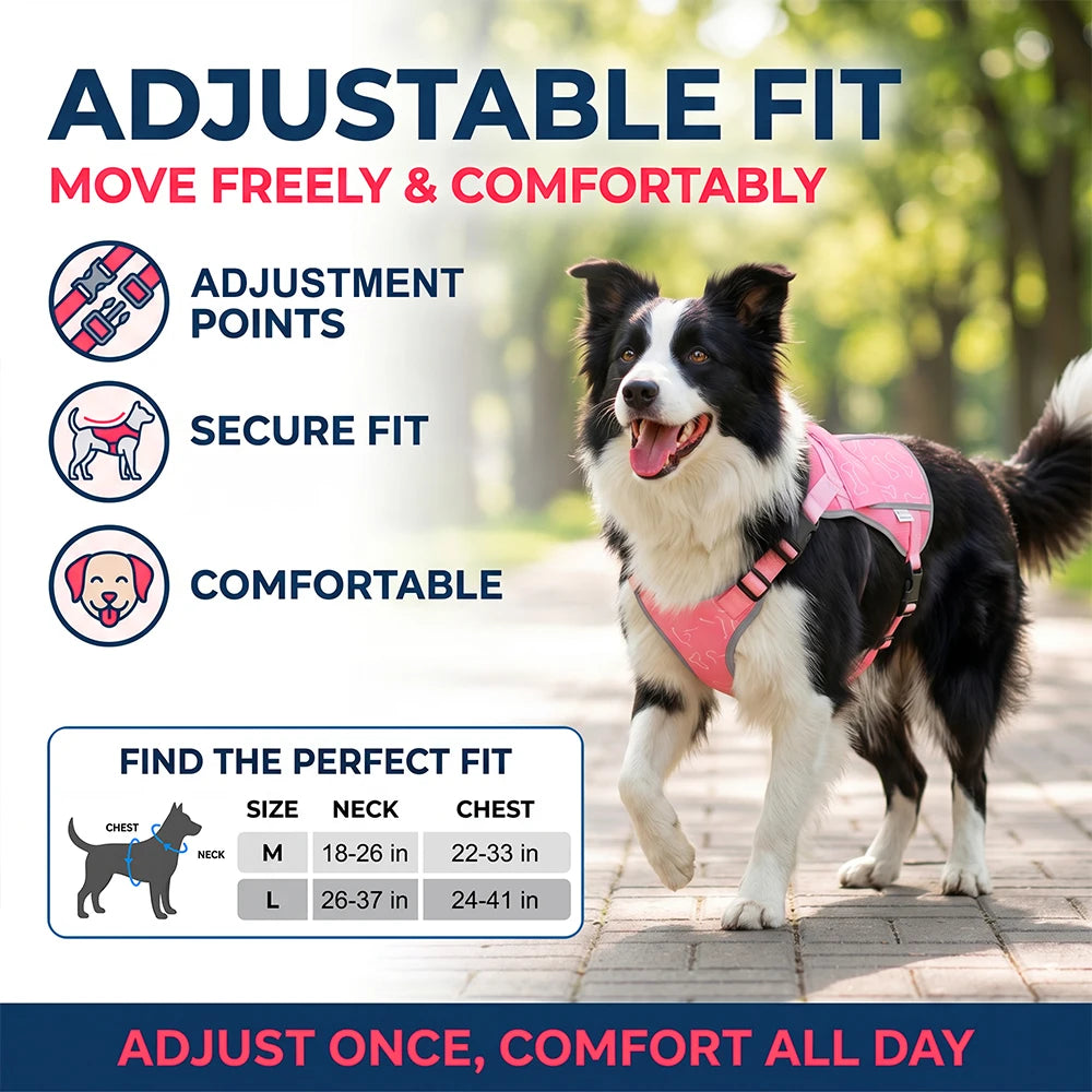 Replaceable Cooling Pack Vest For Alaskan Malamute Dog