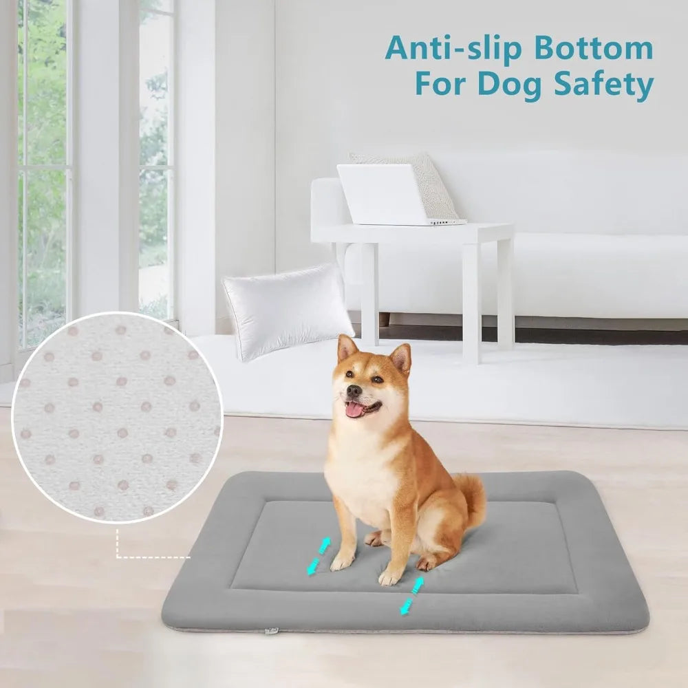 DAFIFY Machine Washable Pet Bed Crate Pad With Non Slip
