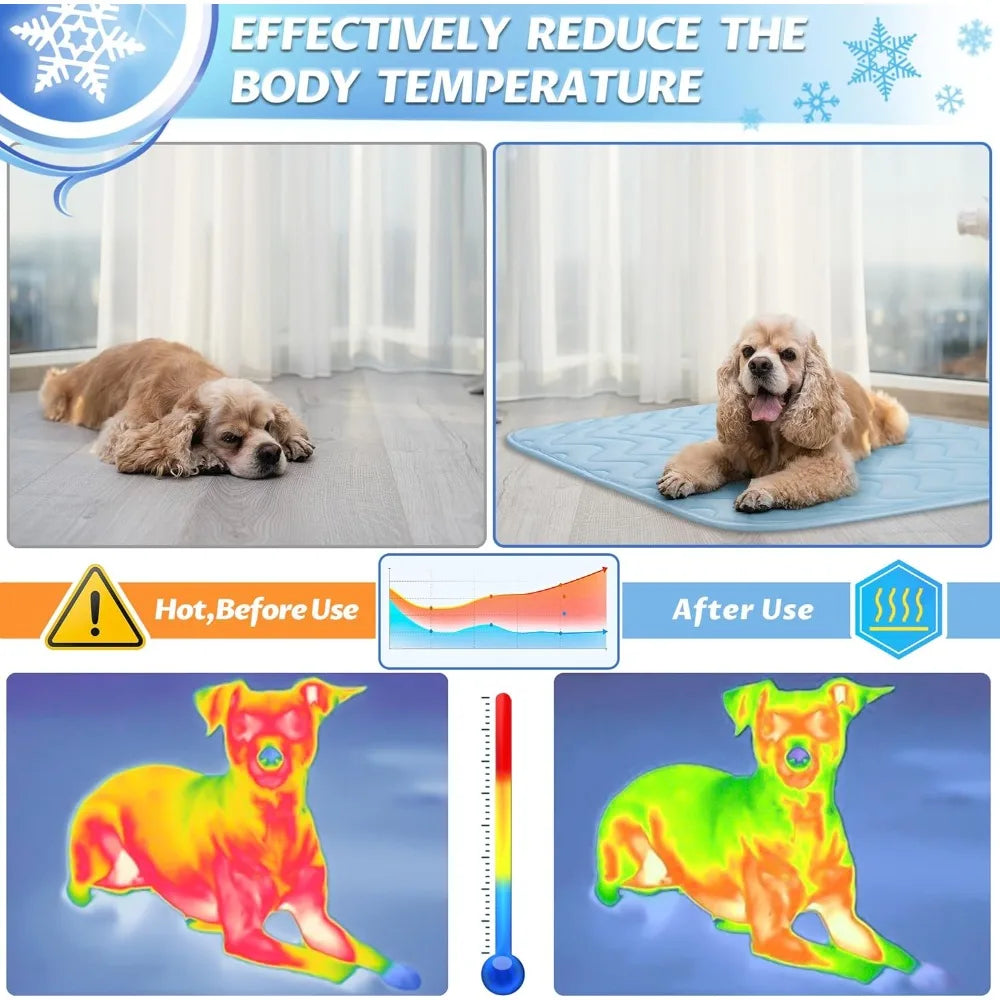 Dog Cooling Mat Self Cooling Pad Washable Non Slip