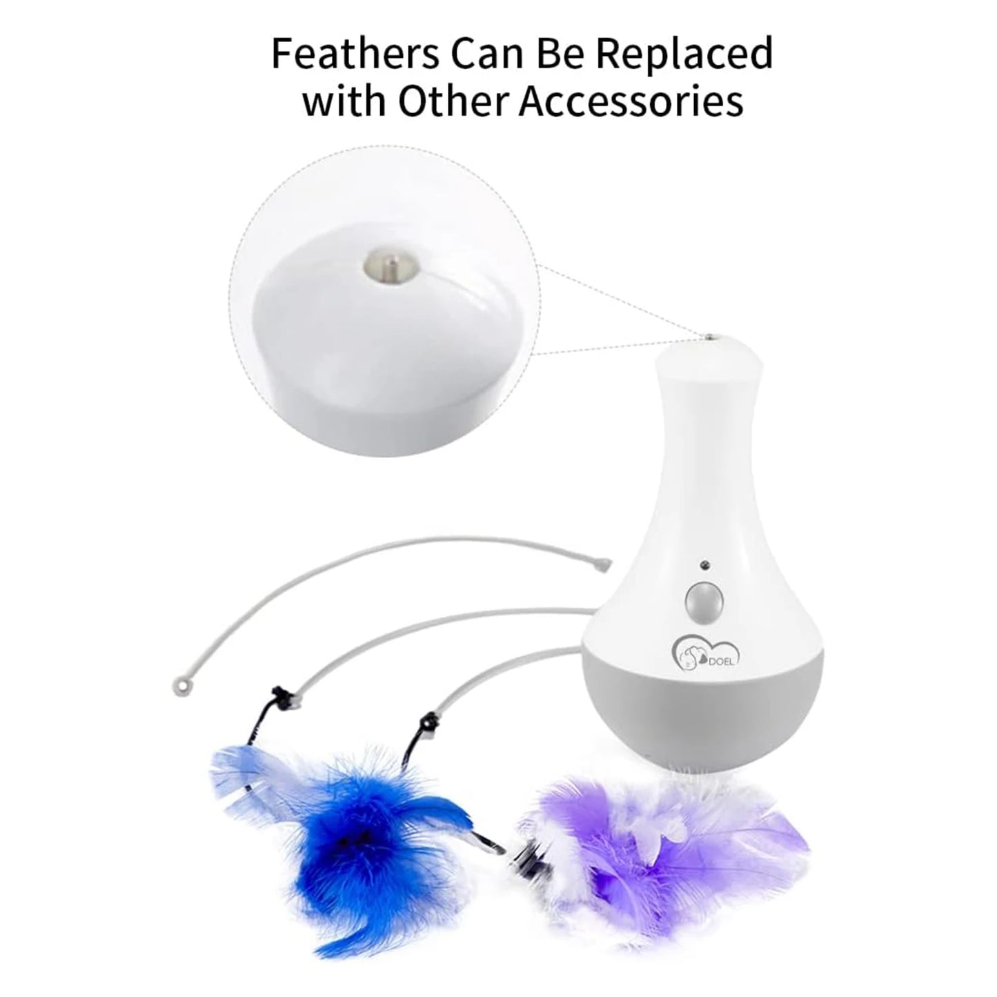 Cat Feather Teaser Interactive Toy For Indoor Play