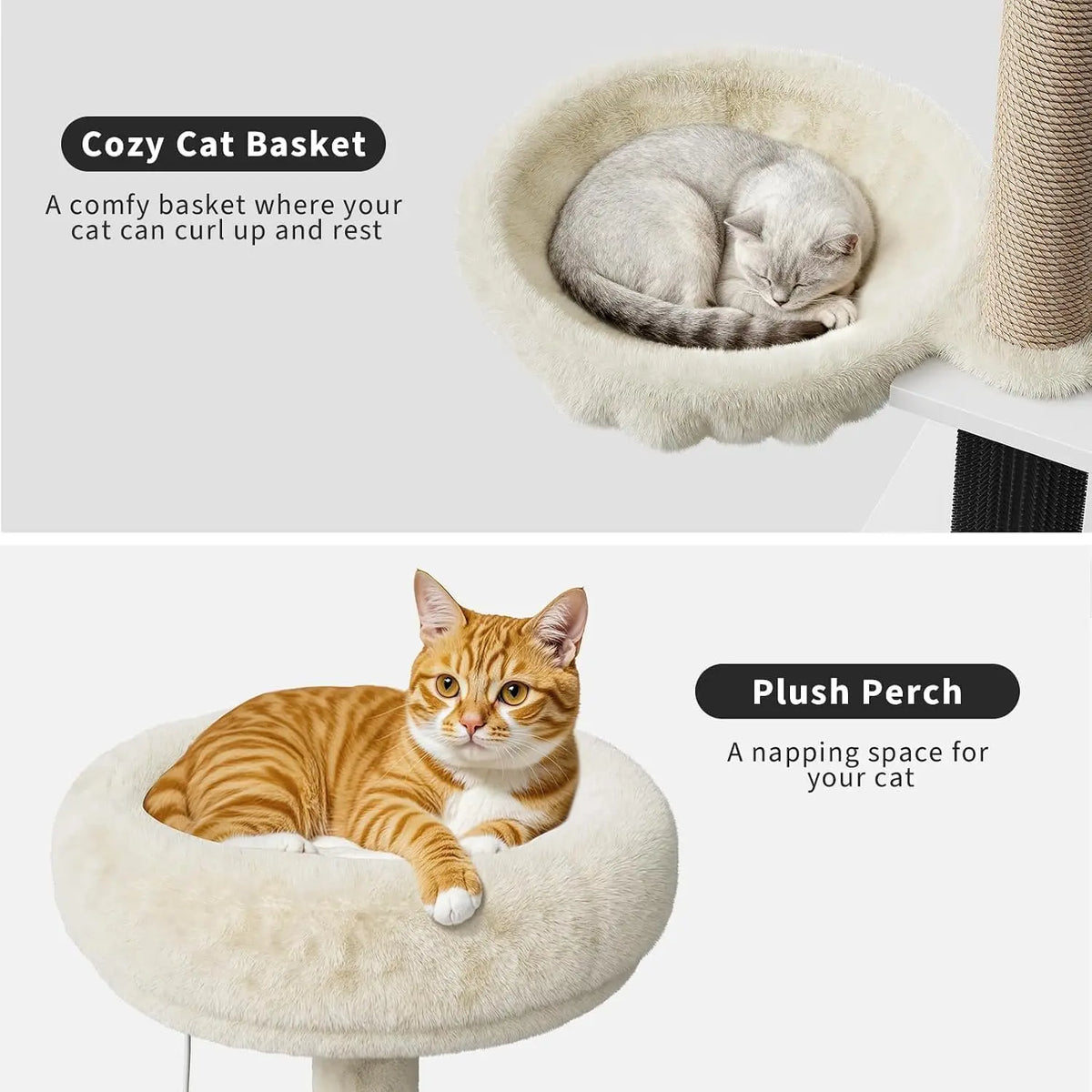 Garvee Cat Tree With Hidden Litter Cabinet And Cozy Perches