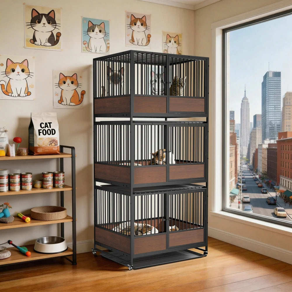 Heavy Duty Metal Cat Cage Playpen for Cats and Dogs